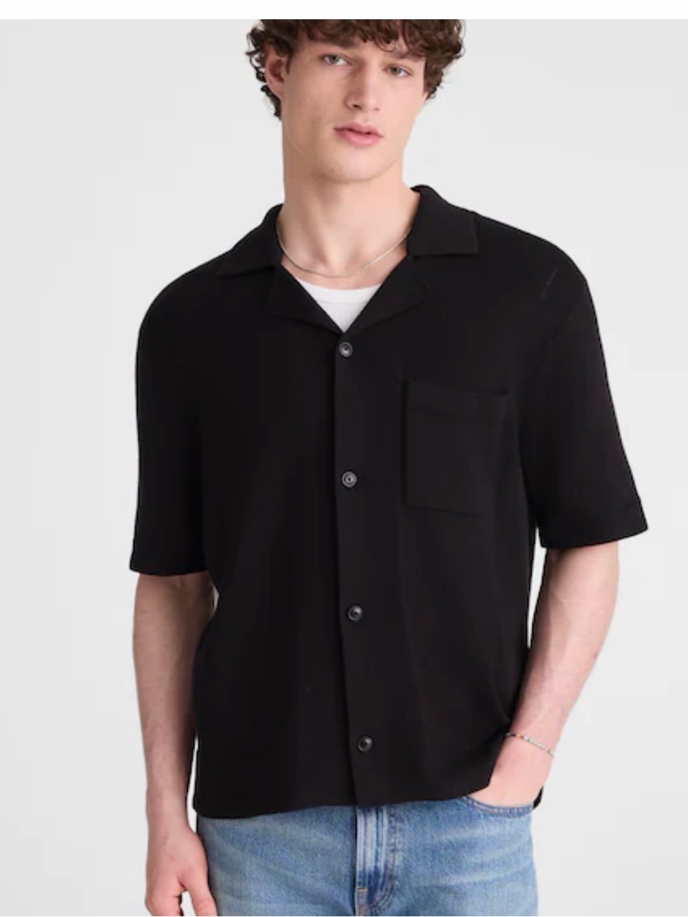MADEWELL M Knit Short-Sleeve Boxy Shirt OA065